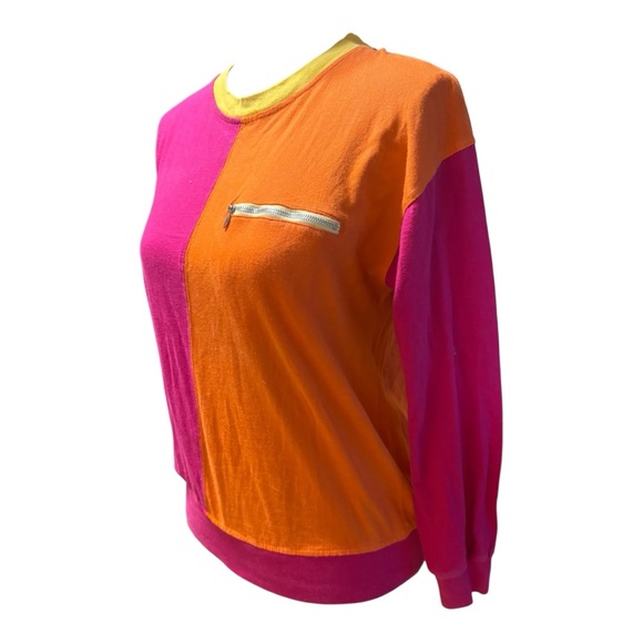 SK Wear Colorblock Pink and Orange Shirt - Picture 3 of 6